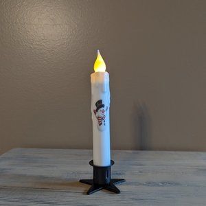 Candle Hand-Dipped Snowman  White
